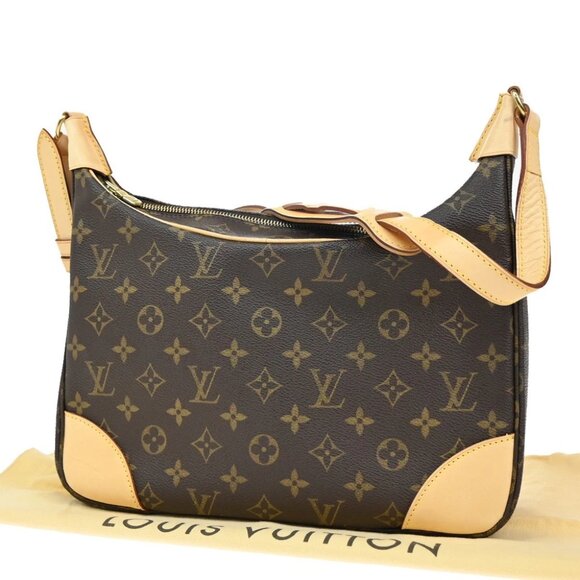 LOUIS VUITTON Boulogne 30 Shoulder Bag Monogram Leather Brown - Picture 1 of 16